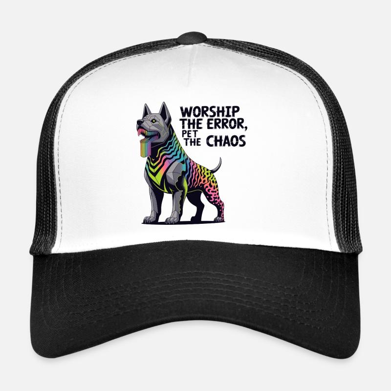 Neon Abyssal Dog Illustration Trucker Cap
