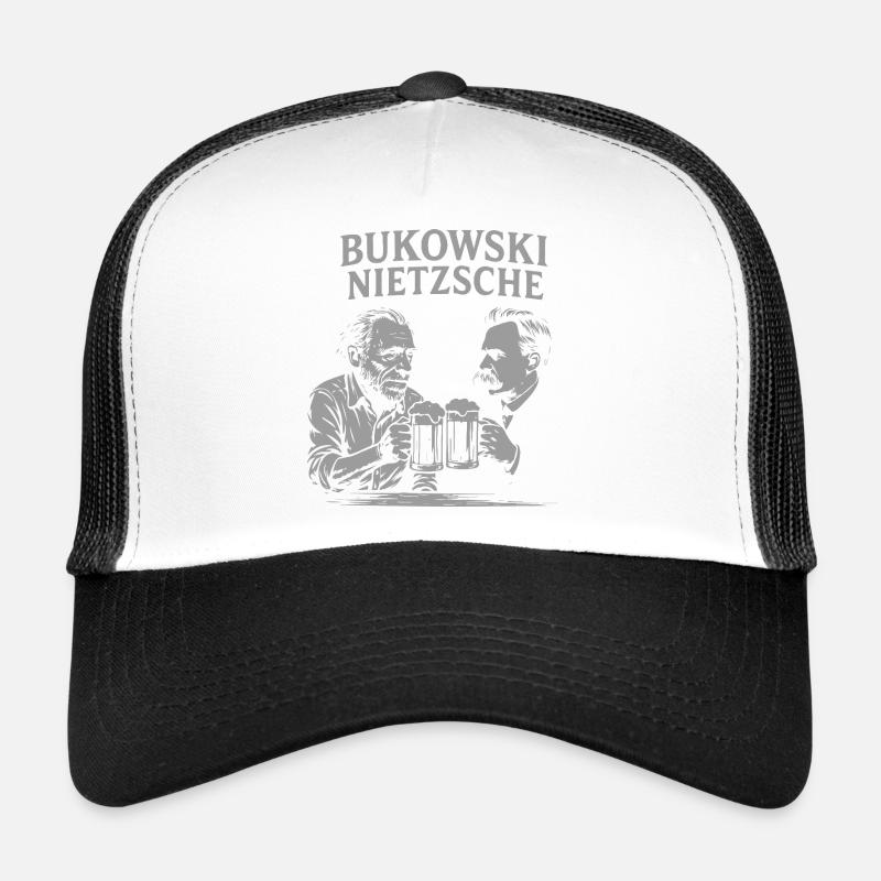 Bukowski und Nietzsche Biertoast-Design Trucker Cap