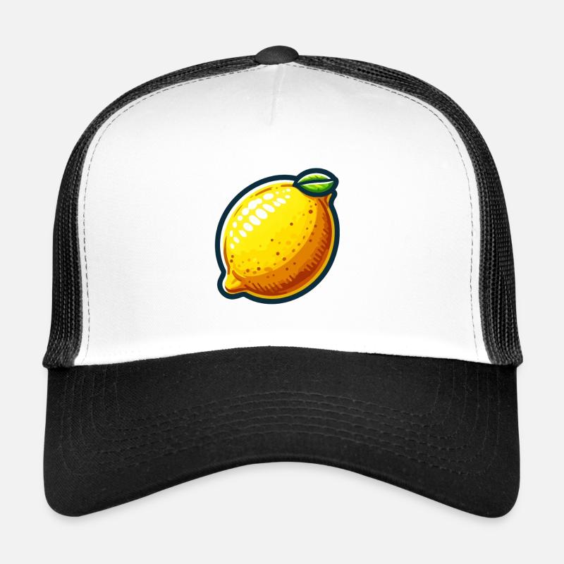 Zitrone Freudige Karikatur Gelb Trucker Cap