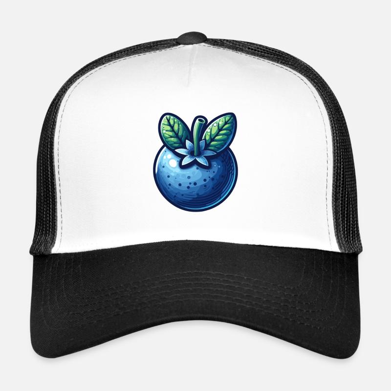 Leuchtend blaues Blaubeermuster Trucker Cap
