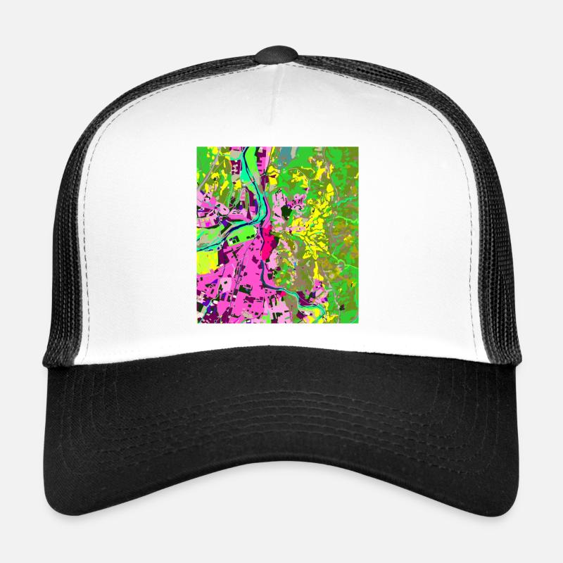 Neonfarbene Stadt-Vibes Trucker Cap