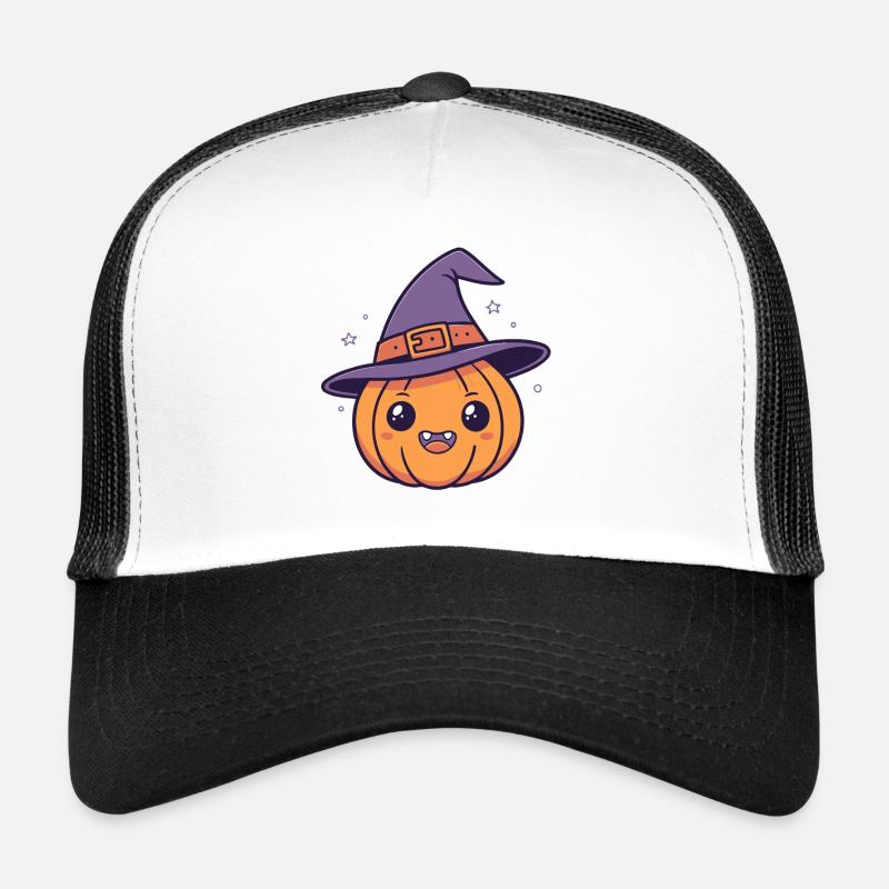 Citrouille sorcière joyeuse Casquette trucker 