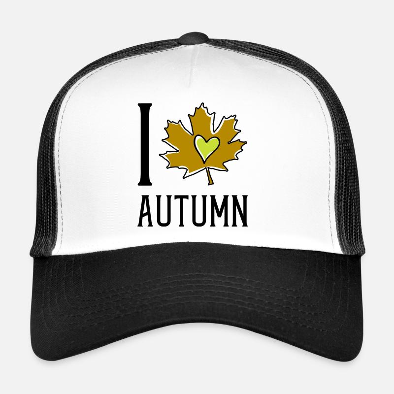 Heart in the autumn leaf Trucker Cap