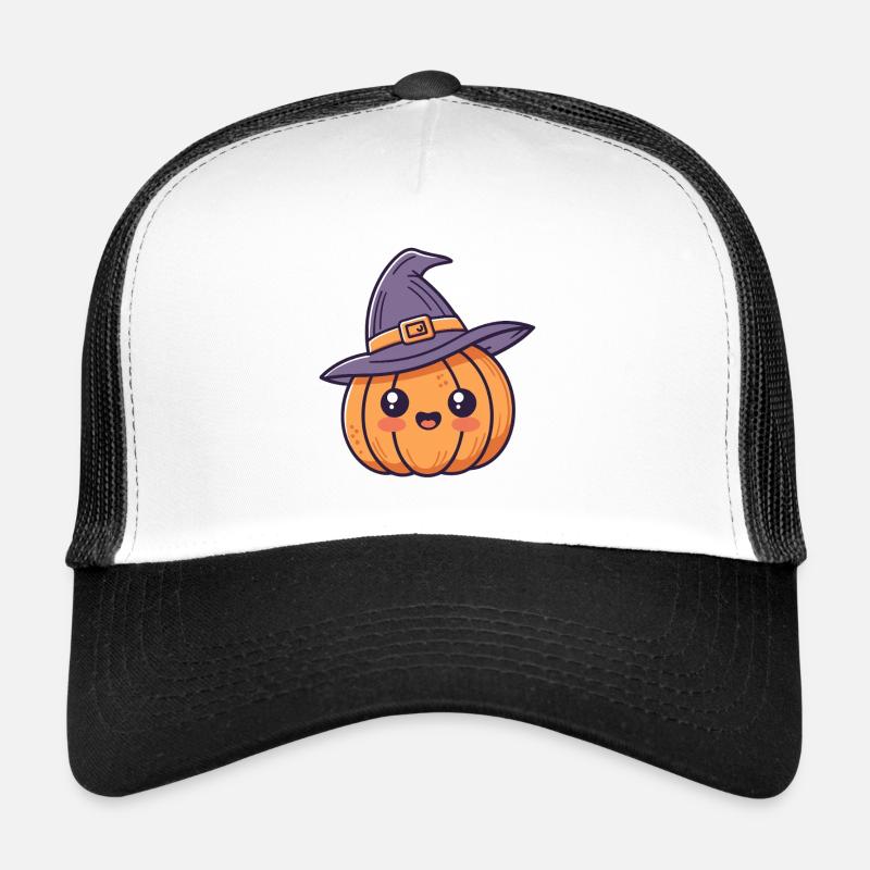 Kawaii Witch Pumpkin Trucker Cap