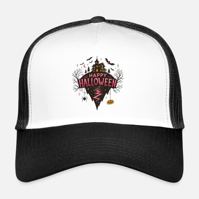 Halloween Pink und Dark Castle Trucker Cap