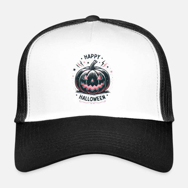 Pumpkin Jack-o-Glow Halloween Trucker Cap