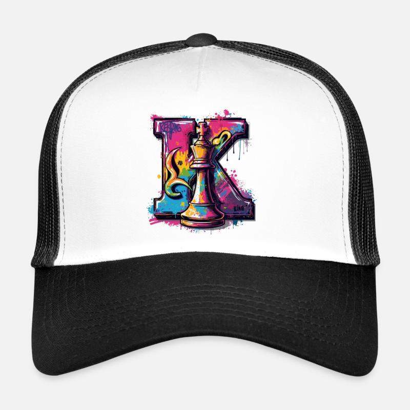 King in Graffiti Artwork Chess Trucker Cap