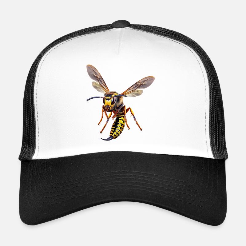 Guêpe allemande - Casquette trucker  - blanc/noir