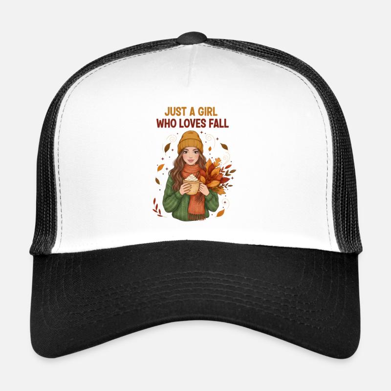 Das Mädchen, das den Herbst liebt - Trucker Cap - Weiß/Schwarz