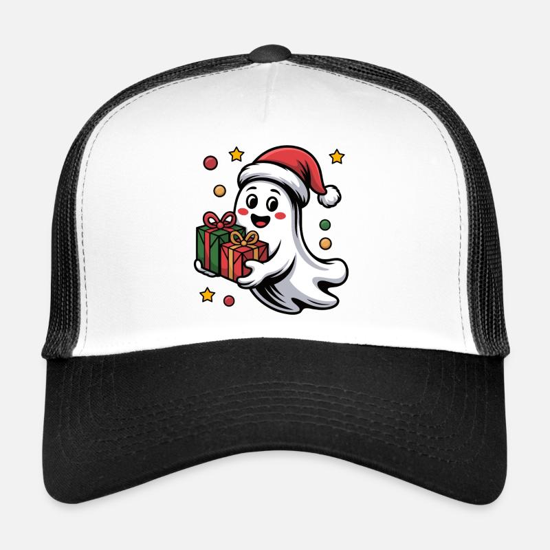 Weihnachtsgeist mit Geschenk Casquette trucker 