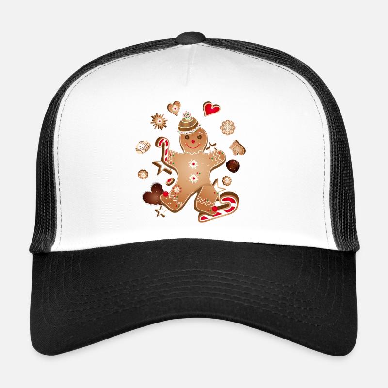 Merry gingerbread man with Christmas cookies Trucker Cap