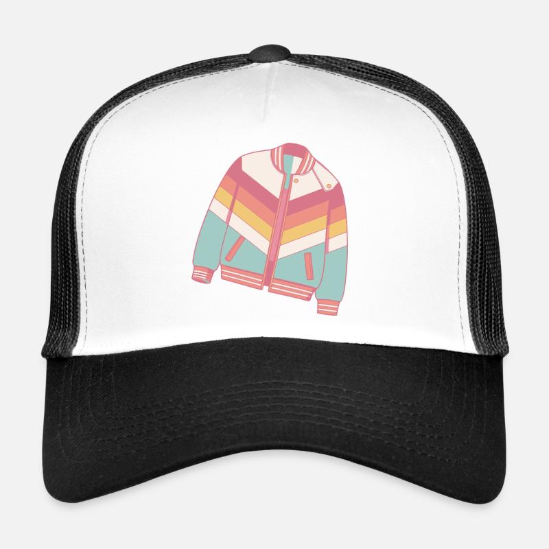 Pastellfarbene Retro-Jacke Trucker Cap