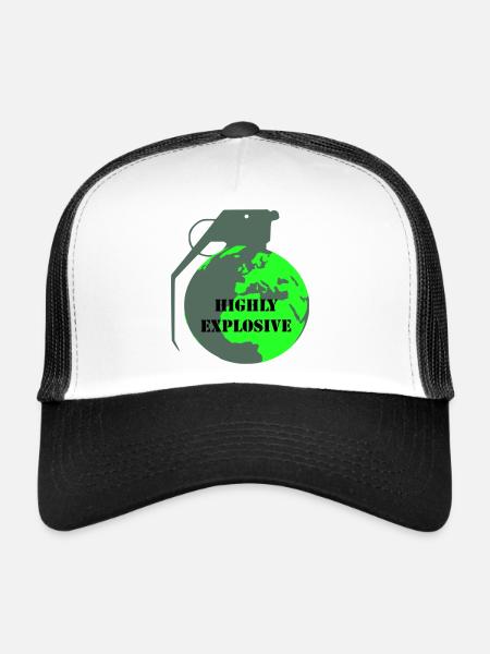 Explosive Earth - Trucker Cap - white/black - Front