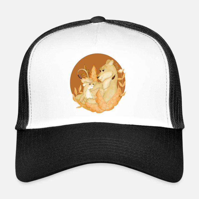Lioness and lion cub - Trucker Cap - white/black