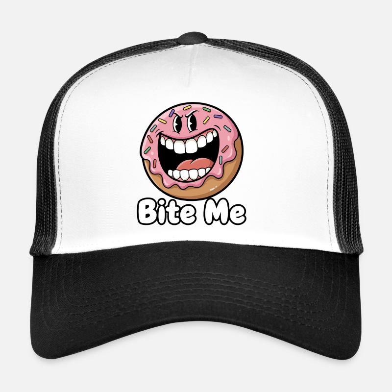 Dessin animé Mords-moi le beignet Casquette trucker 