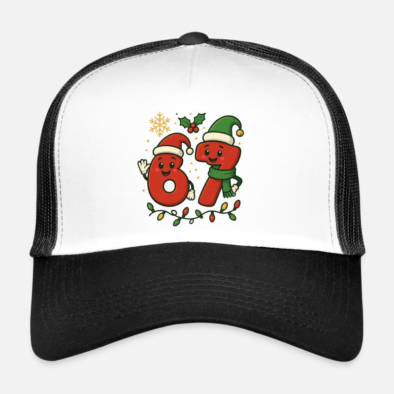Joyeux Brainrot - Casquette trucker  - blanc/noir