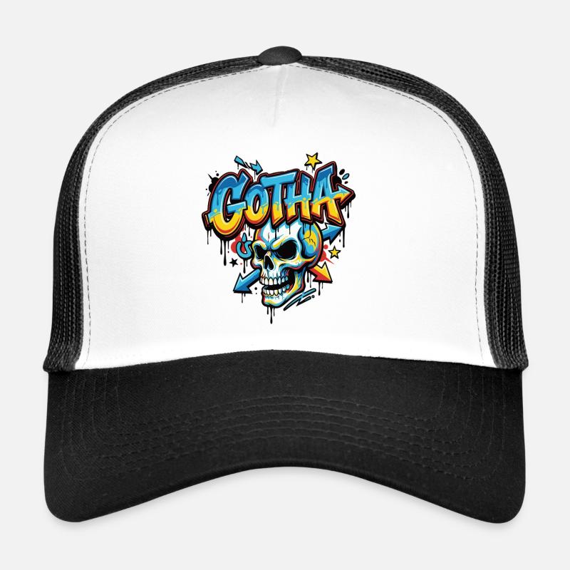 Graffiti de crâne de ville préférée de Gotha Casquette trucker 
