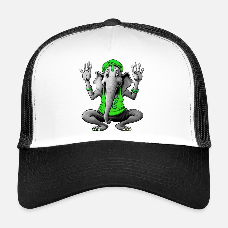 Yoga des éléphants Casquette trucker 