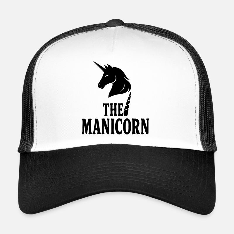 Bold Manicorn Minimalistisches Maskulines Einhorn-Logo Trucker Cap