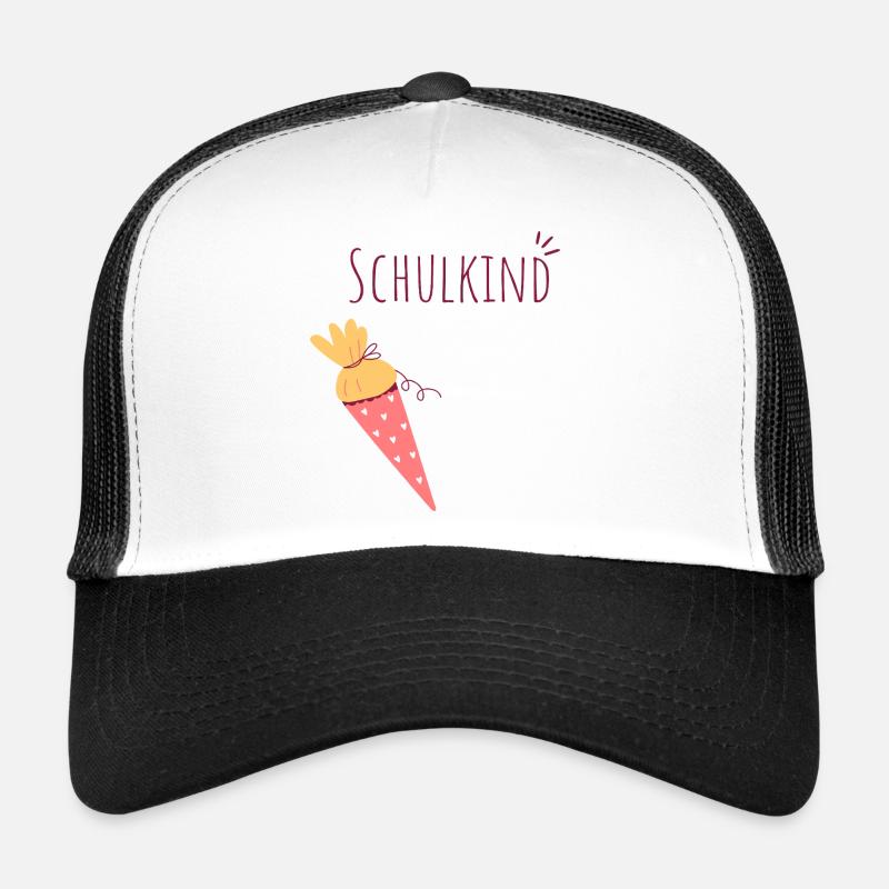 Conception de cônes de glace pour enfants - Casquette trucker  - blanc/noir
