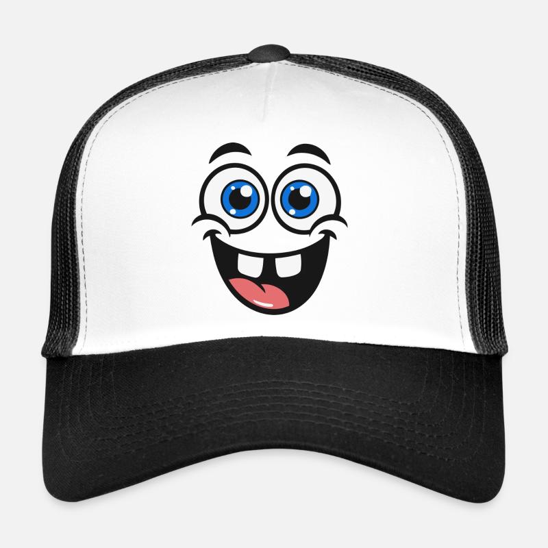 Visage de dessin animé coquin – Un œil et langue dehors Casquette trucker 