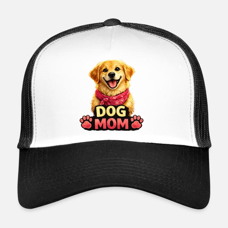 Hundemama Liebe mit Pfotenglanz - Trucker Cap - Weiß/Schwarz