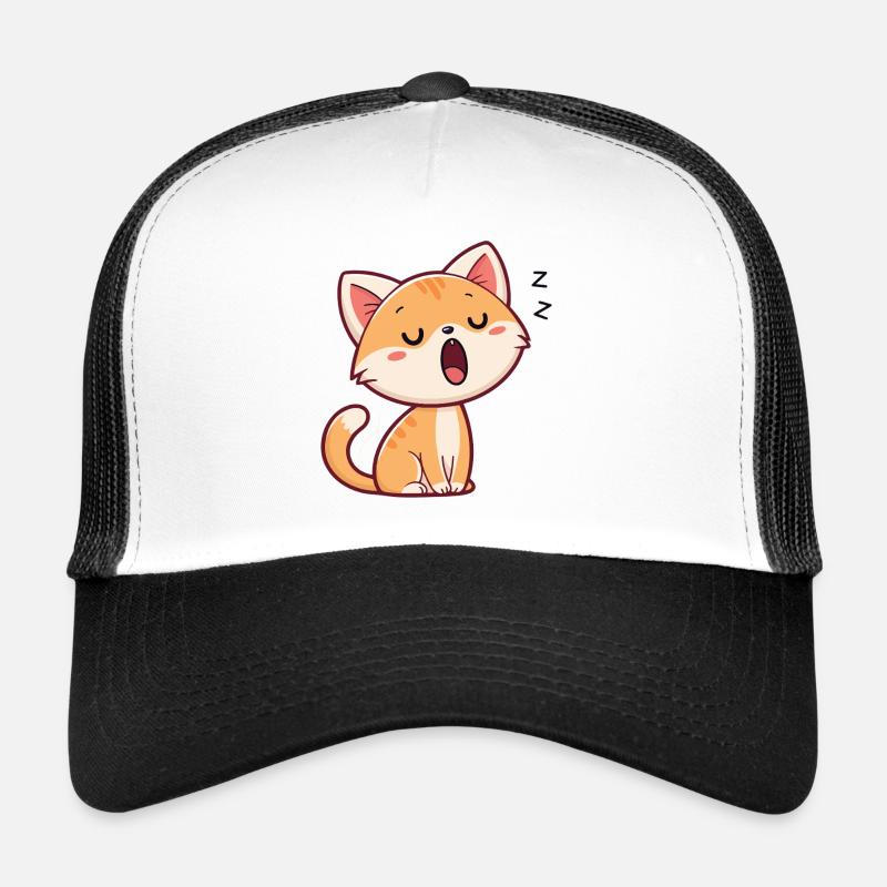 Chaton endormi pastel Casquette trucker 