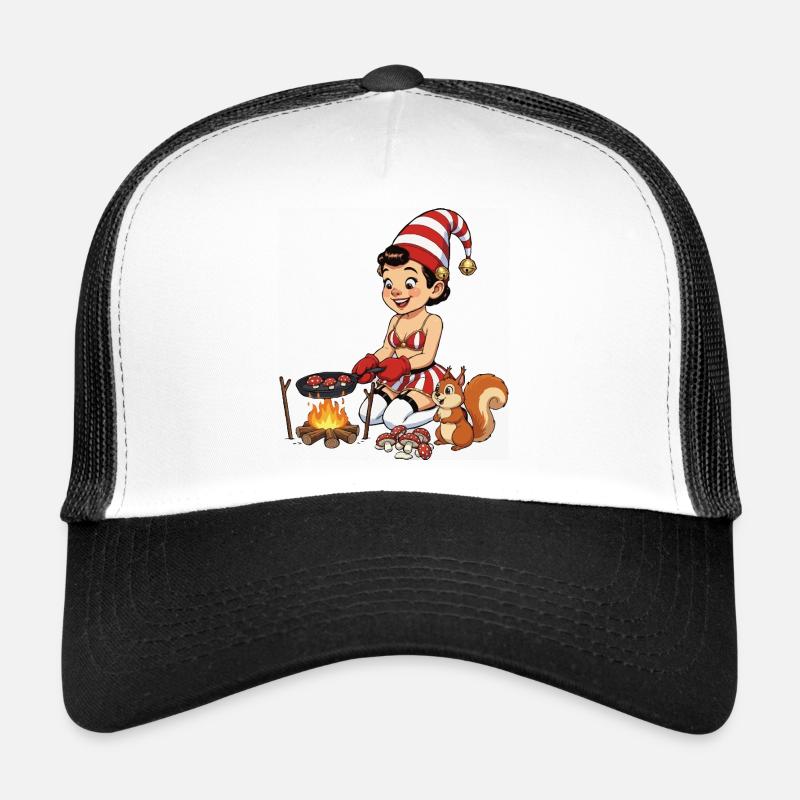 Leprechaun girl bakes mushrooms Trucker Cap