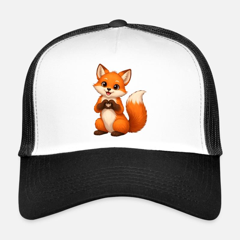 Forme de cœur de renard d’amour Casquette trucker 