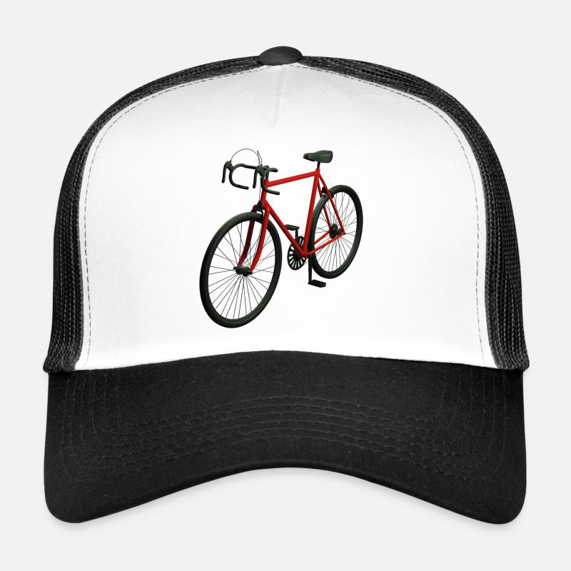 Vélo de route rétro - Casquette trucker - blanc/noir