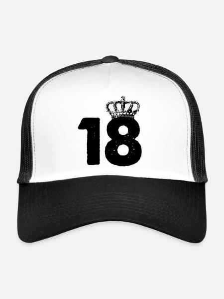 18 Krone - Trucker Cap - Weiß/Schwarz