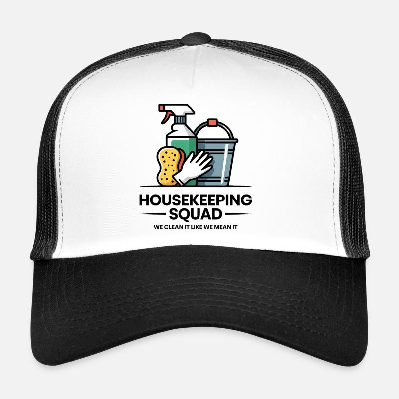 Conception de nettoyage amusante Casquette trucker 