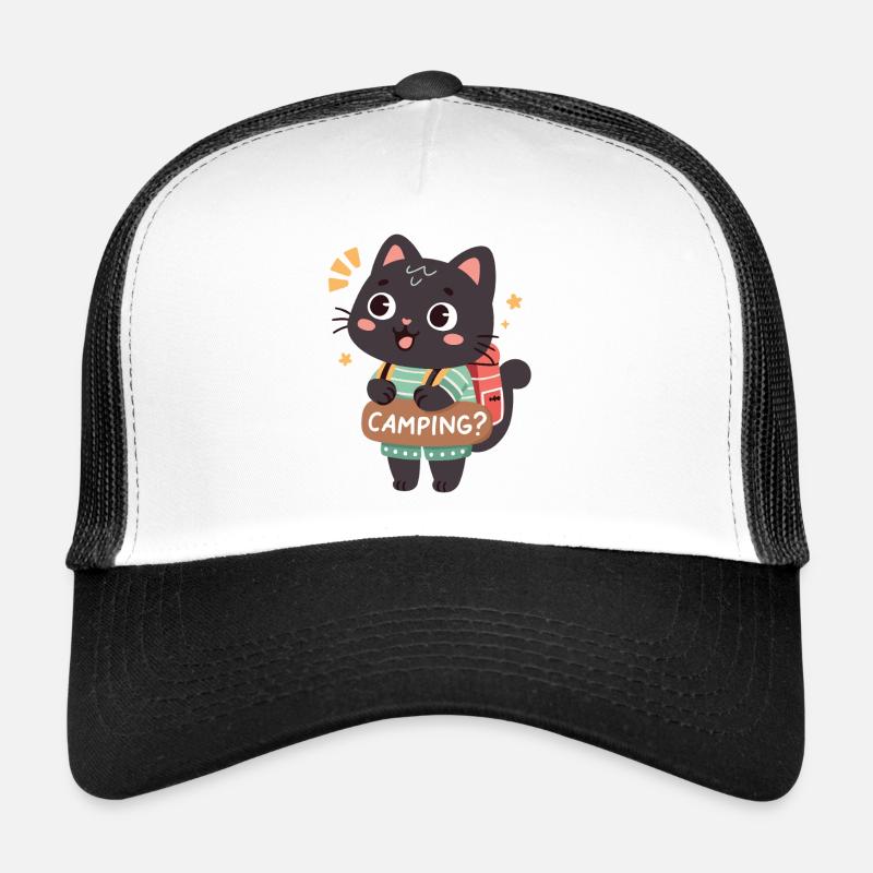 Chaton campeur coloré Casquette trucker 