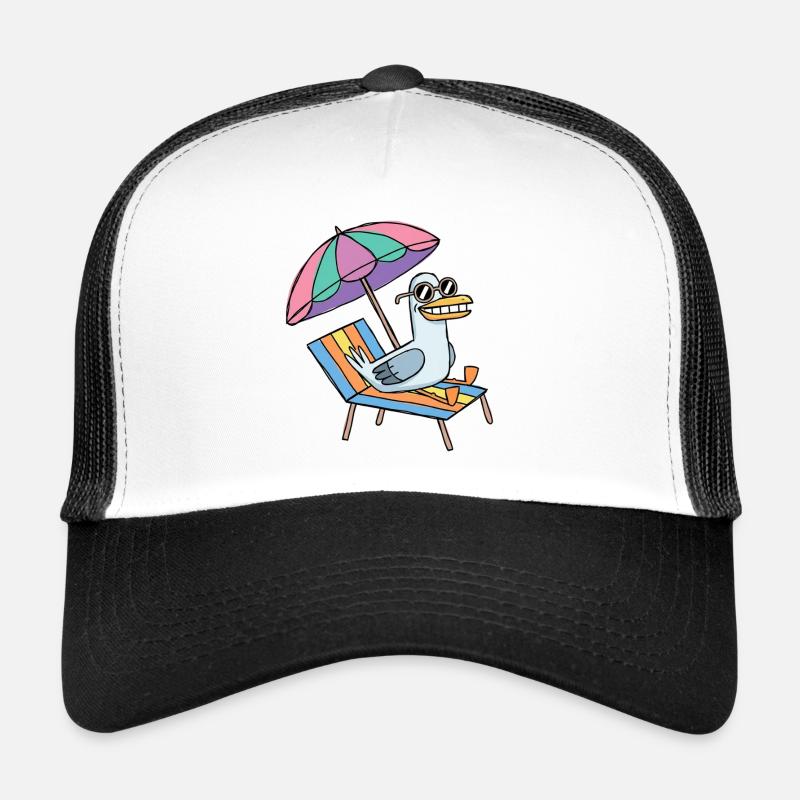 Möwe macht Urlaub Trucker Cap