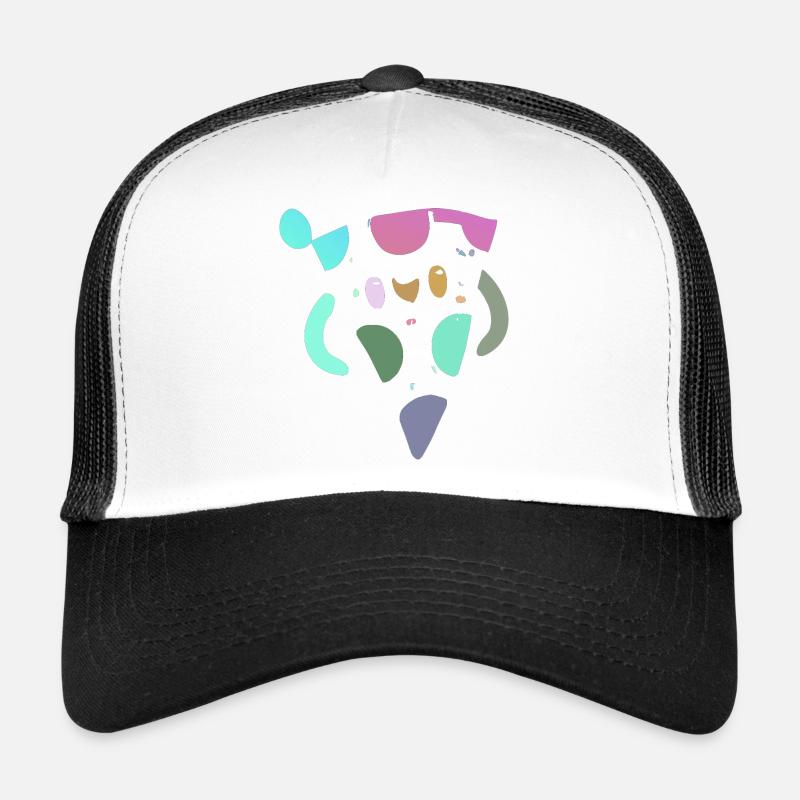 Mosaïque de pizza abstraite pastel Casquette trucker 
