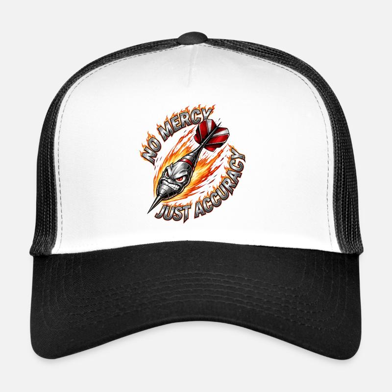 Feuerdart No Mercy Just Accuracy - Trucker Cap - Weiß/Schwarz