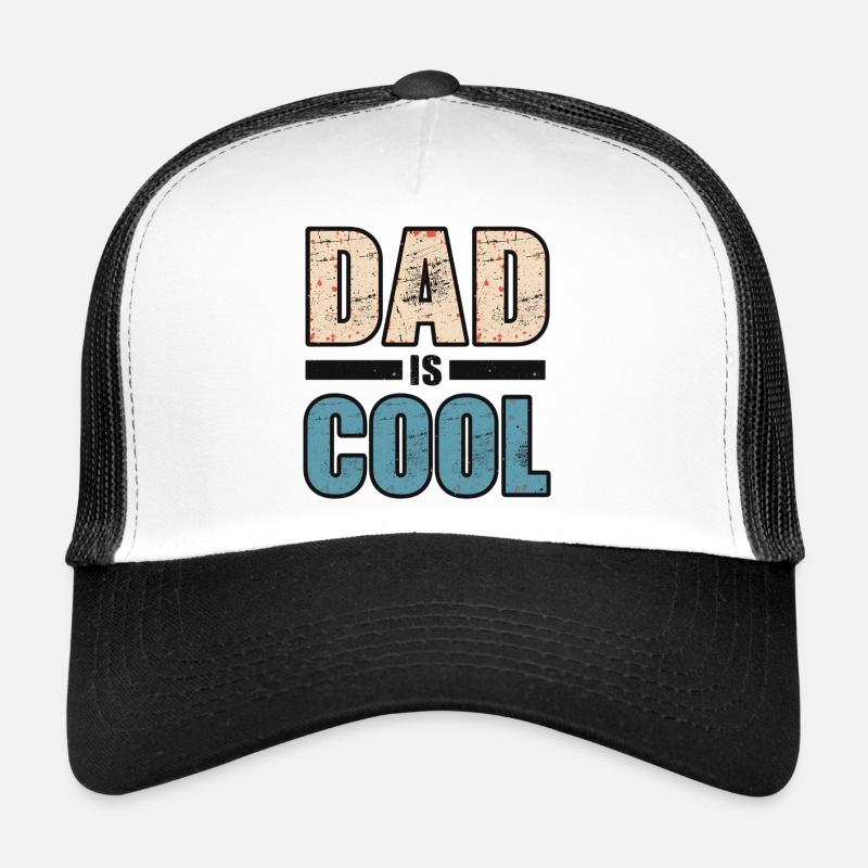 Dad is cool - Trucker Cap - Weiß/Schwarz