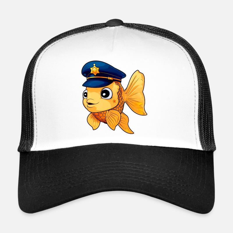 Goldfisch Polizist Trucker Cap