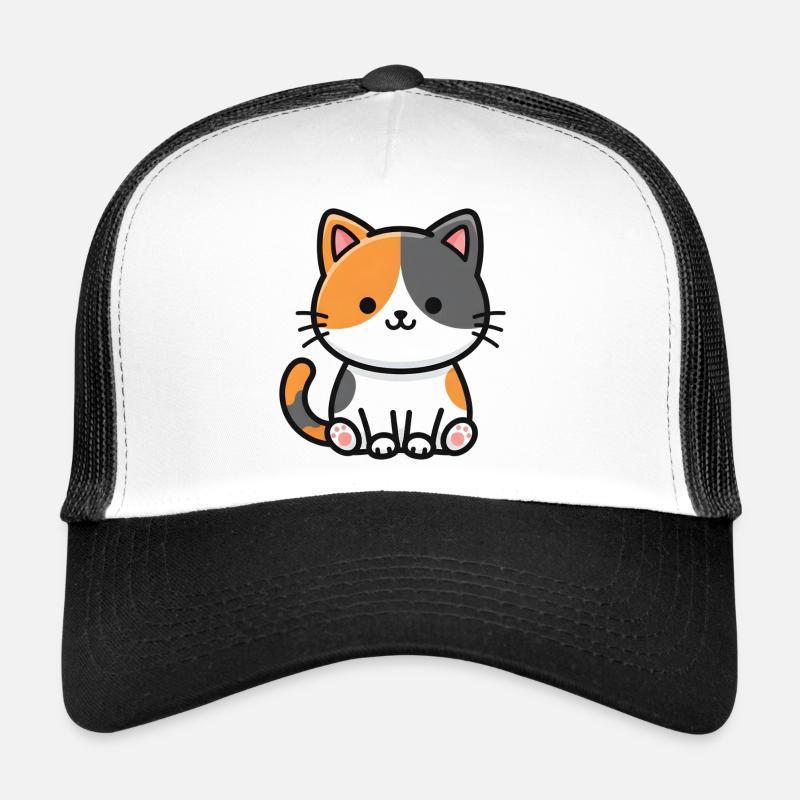 Charme du duo de chats bicolores Casquette trucker 