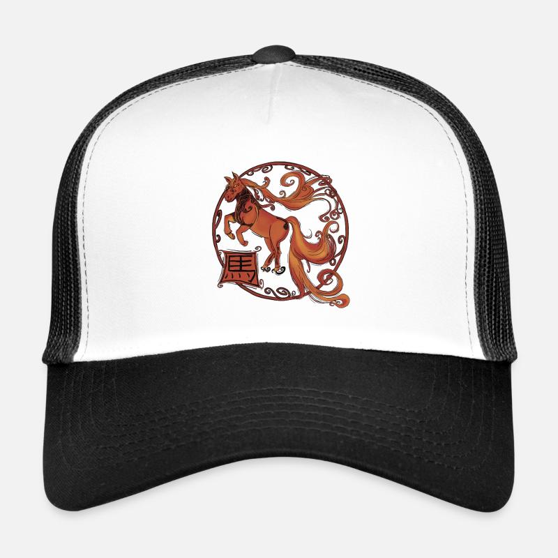 Feuerpferd - Trucker Cap - Weiß/Schwarz
