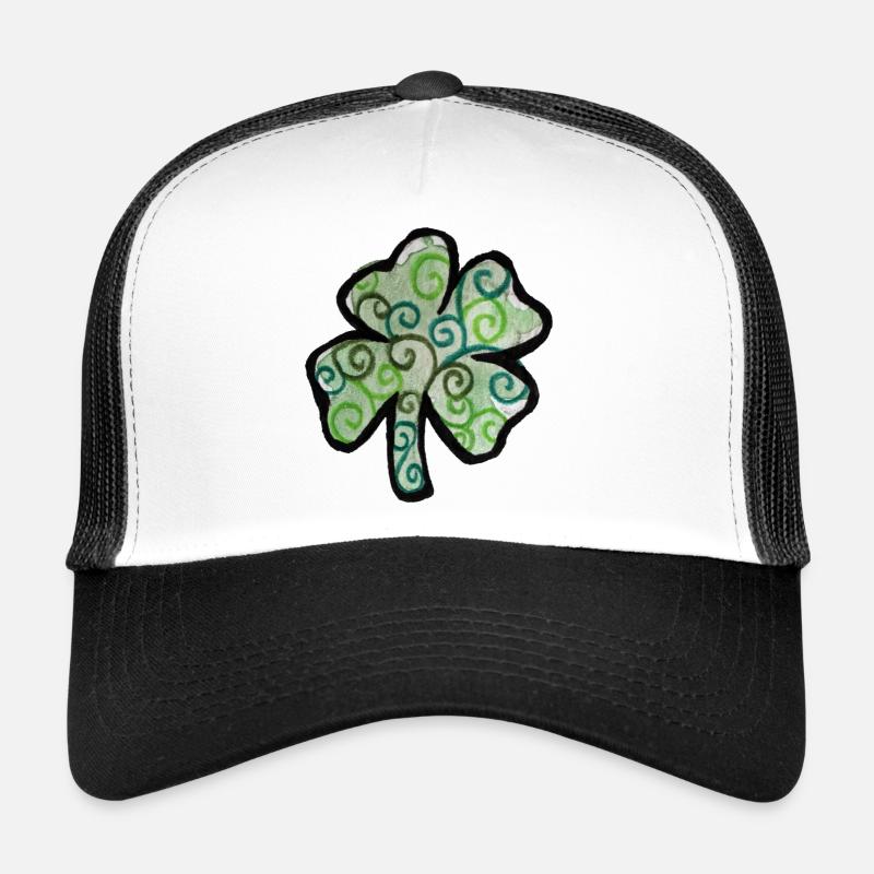 Trèfle tourbillonné en verts pastel Casquette trucker 