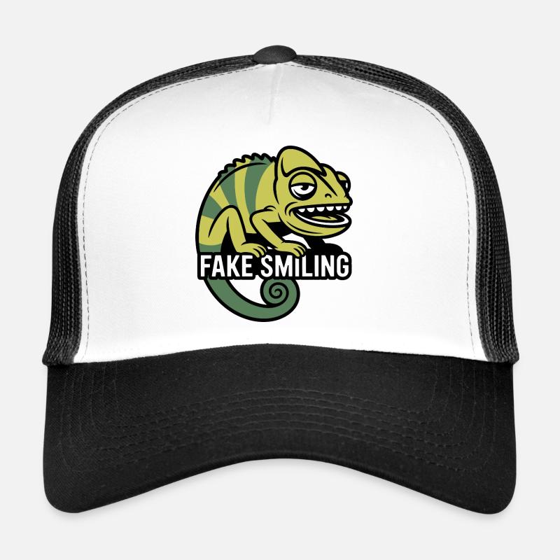 Falsches Lächelndes Chamäleon Trucker Cap