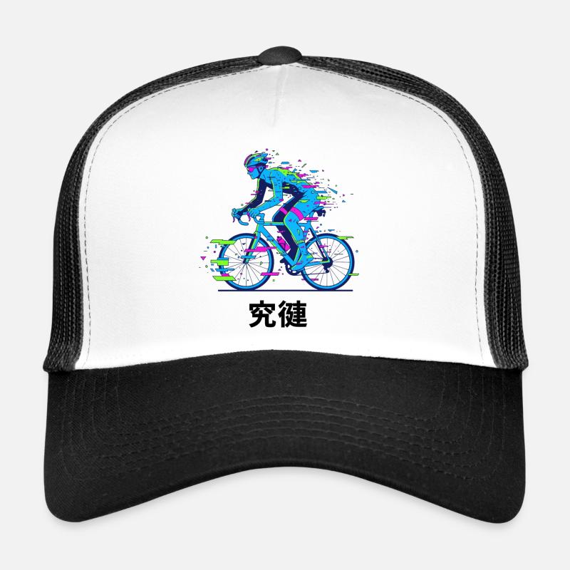 Neon Glitch Cyclist Trucker Cap