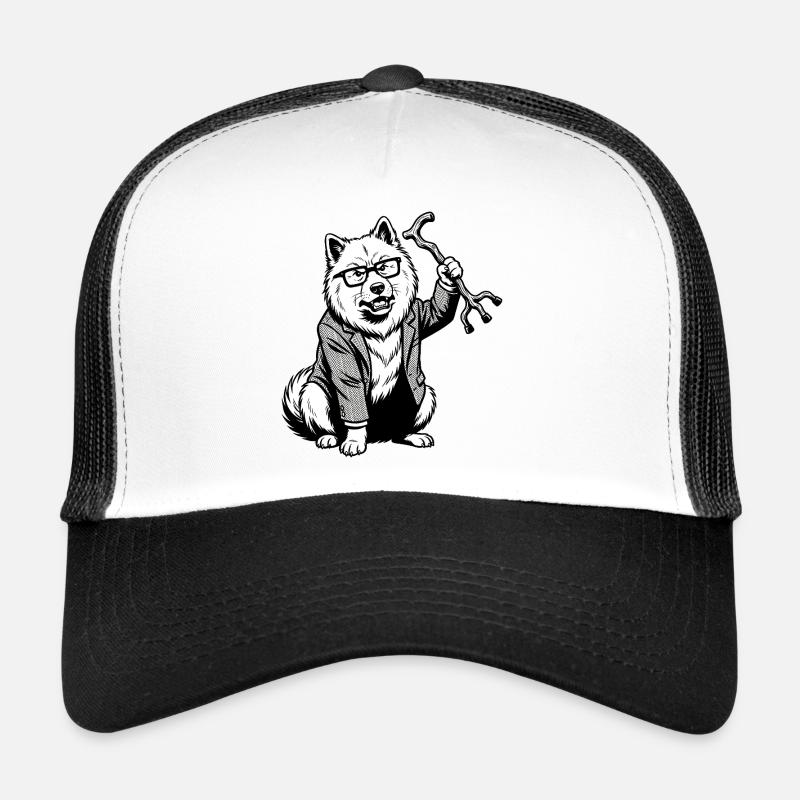 Eurasier | Grumpy - Trucker Cap - Weiß/Schwarz