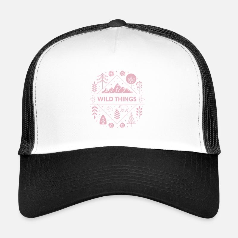 Wild Things Montagnes et Faune Rose Casquette trucker 