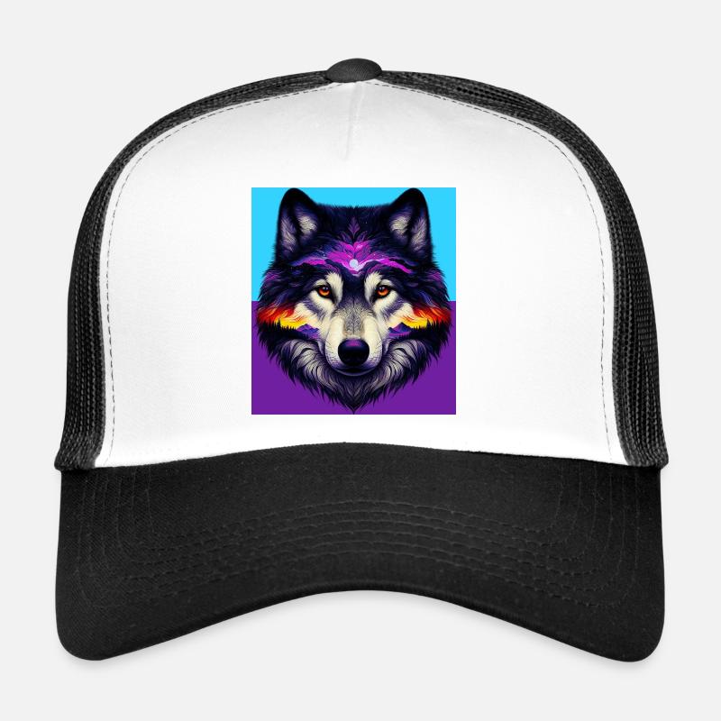 Wolf - Trucker Cap - Weiß/Schwarz