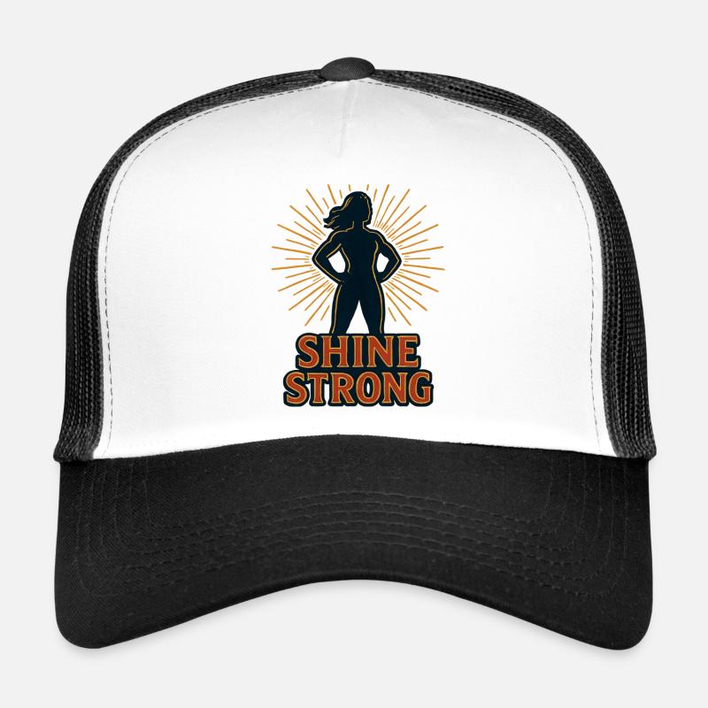 Shine Strong Silhouette mit Sonnenstrahlen Trucker Cap