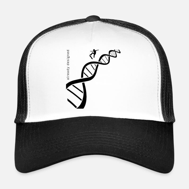 Skaters Passion auf DNA - Trucker Cap - Weiß/Schwarz