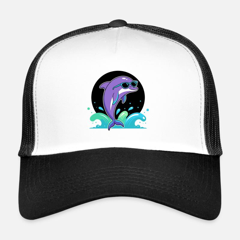 Dauphin violet lunettes chic Casquette trucker 
