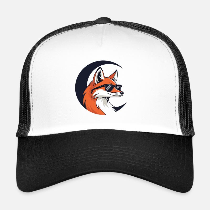 Lunar Fox in Sunglasses Trucker Cap